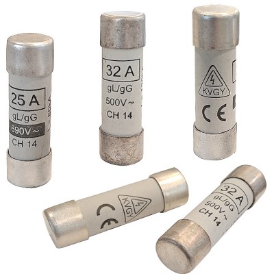 KVGY hengeres biztosítékok 14x51mm méretben