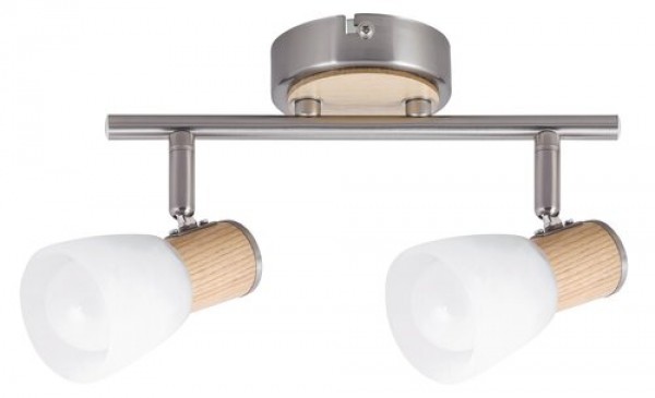 Lámpatest E14 40Wx2 opál-fa GAVIN