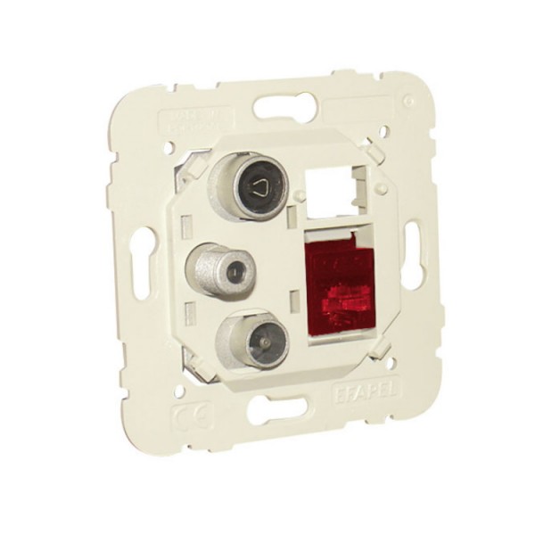 Multimédia aljzat R-TV-SAT-RJ45 végpont