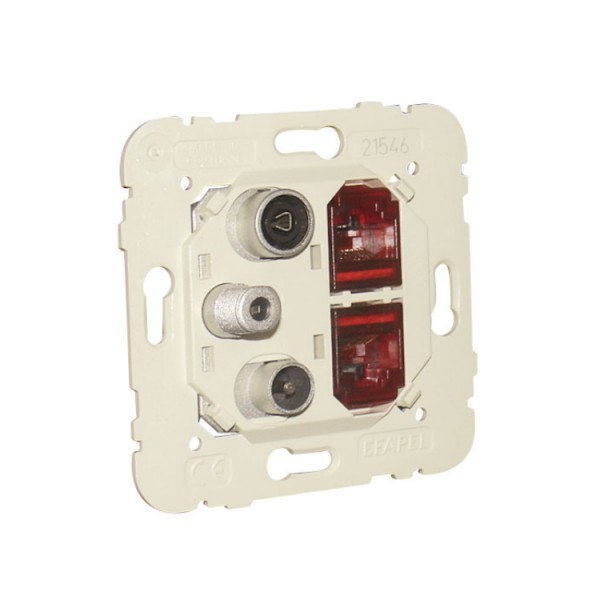 Multimédia aljzat R-TV-SAT-RJ45x2 CAT6