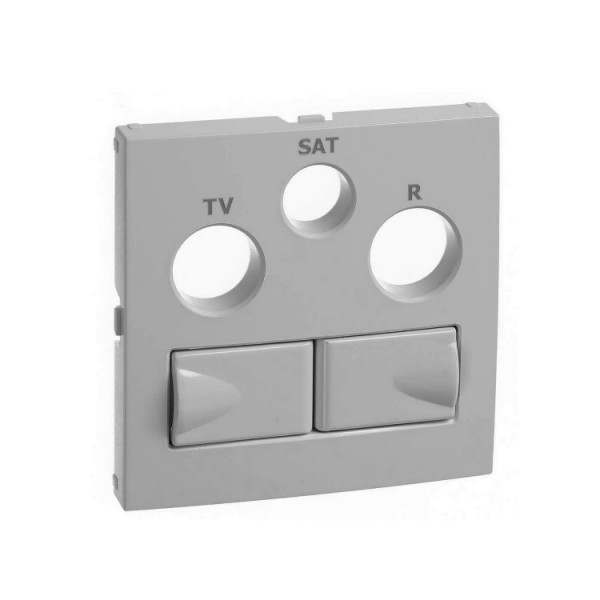 Fedlap R-TV-SAT-RJ45x2 alumínium