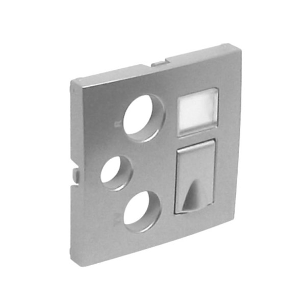 Fedlap R-TV-SAT-RJ45 alumínium