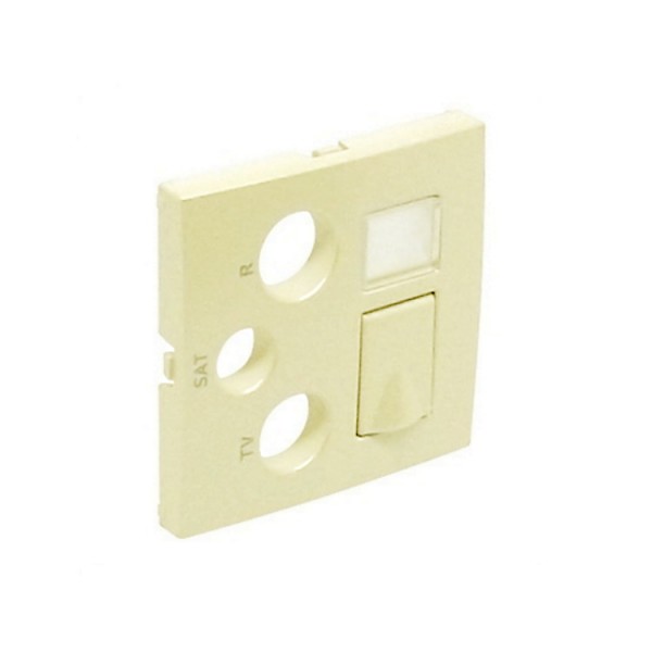 Fedlap R-TV-SAT-RJ45 Gyöngyház