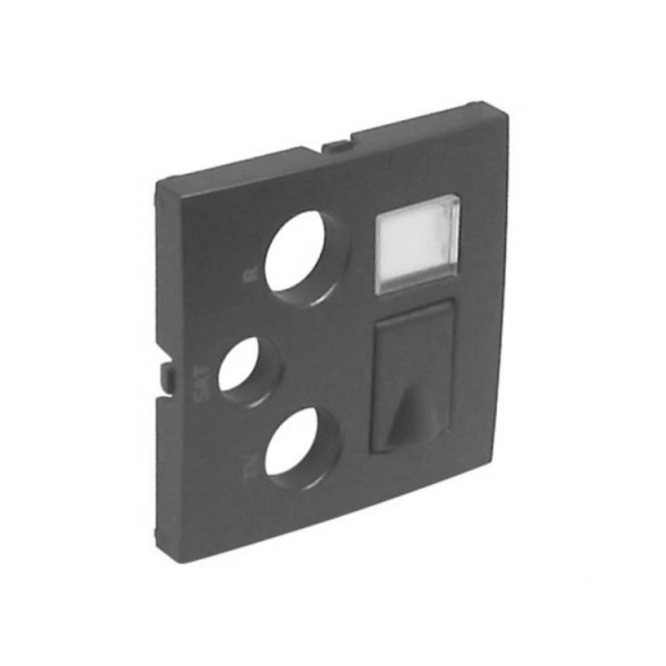 Fedlap R-TV-SAT-RJ45 grafit