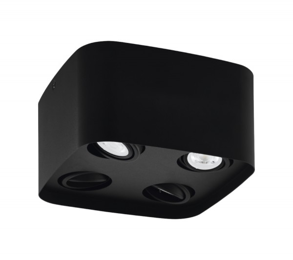 Lámpatest GU10 5Wx4 fekete CAMINALES-Z R