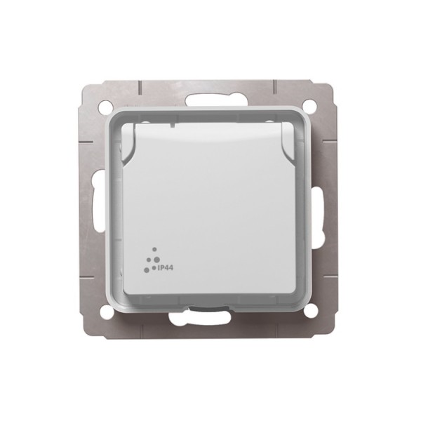 Dugalj s 2p+f+csf IP44 fehér