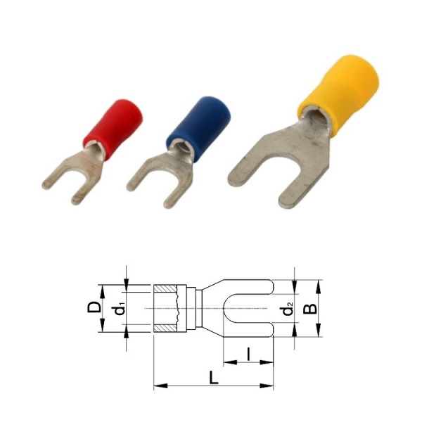 Kábelsaru CU 6/4 villás szigetelt