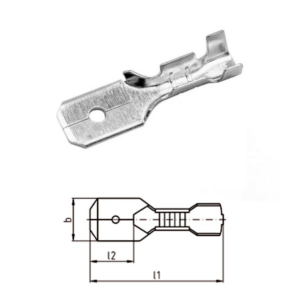 Tolósaru 2,5/6,3 F szigeteletlen (elox.)