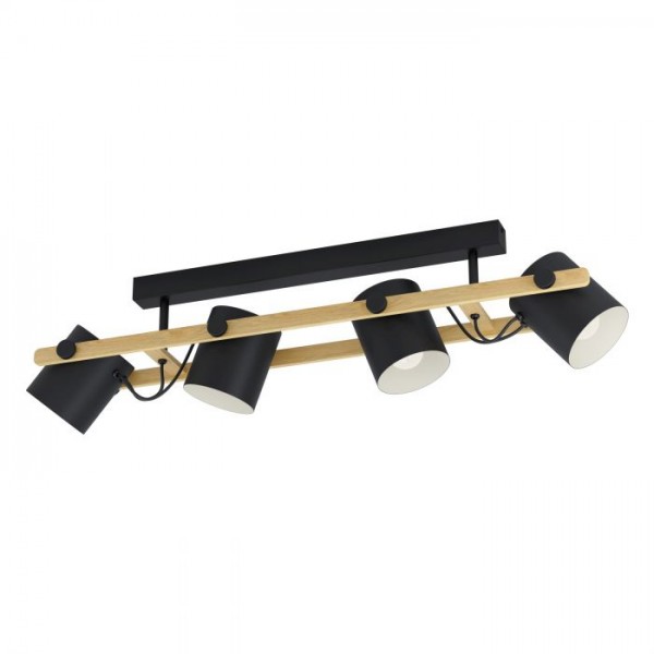 Mennyezeti lámpa E27 28Wx4 fekete HORNWO