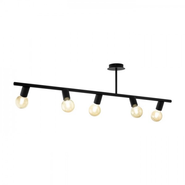 Mennyezeti lámpa E27 40Wx5 fekete MENDIE