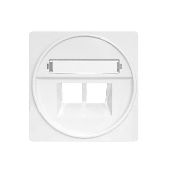 Fedlap telefon RJ11/RJ45x2 fehér