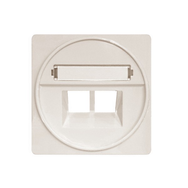 Fedlap telefon RJ11/RJ45x2 kvarcszürke