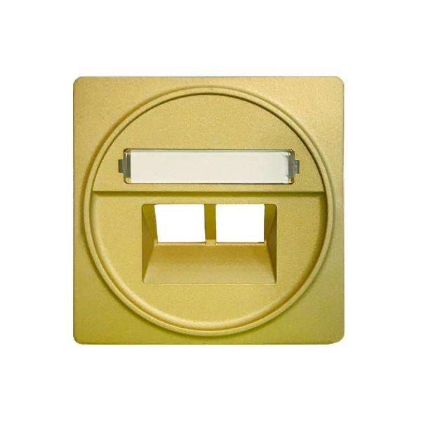 Fedlap telefon RJ11/RJ45x2 arany