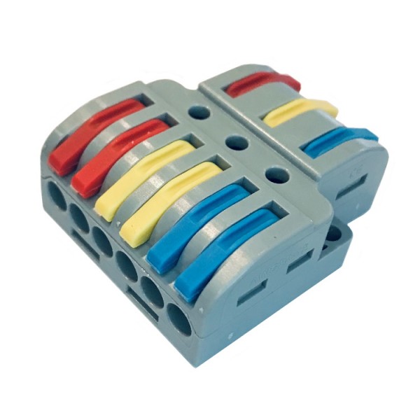 Rugós összekötő-elágazó 3x2x3S nyitható