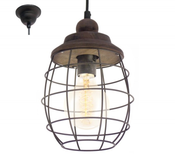 Függeszték E27 60W barna BAMPTON