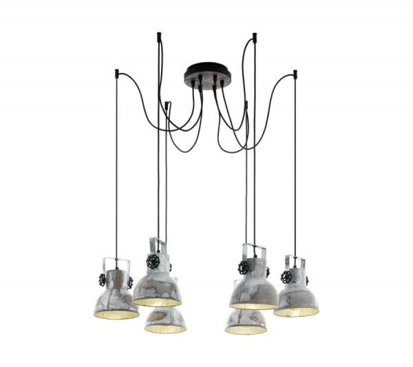 Függeszték E27 40Wx6 barna BARNSTAPLE