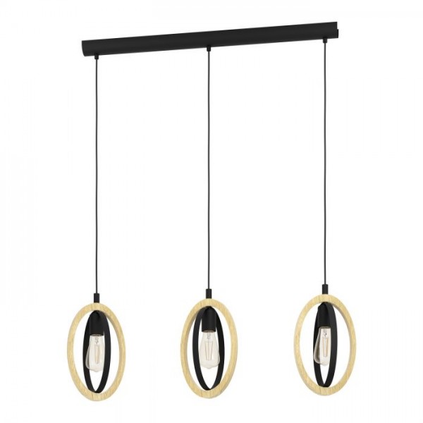 Függeszték E27 40Wx3 fekete BASILDON