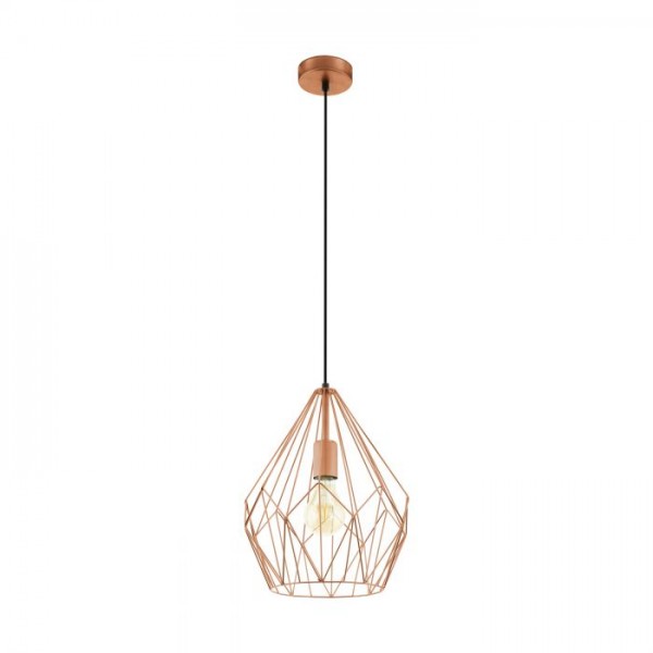 Függeszték E27 60W vörösréz CARLTON