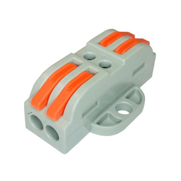 Rugós vezetékösszekötő 2x2S nyitható 32A