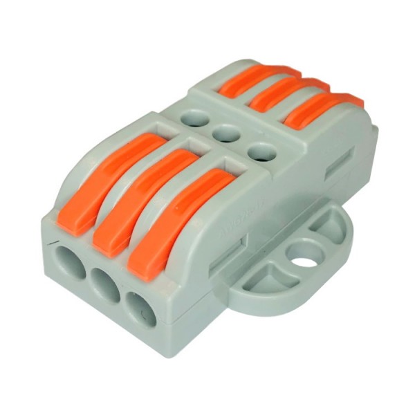 Rugós vezetékösszekötő 3x2S nyitható 32A