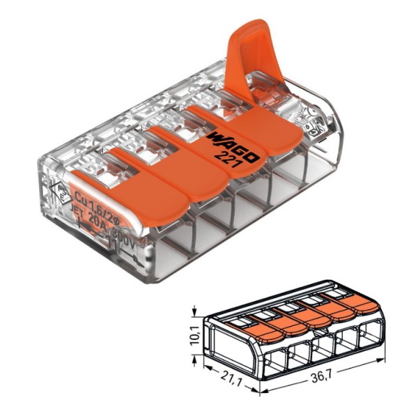 Rugós vezetékösszekötő 5S nyitható 41A