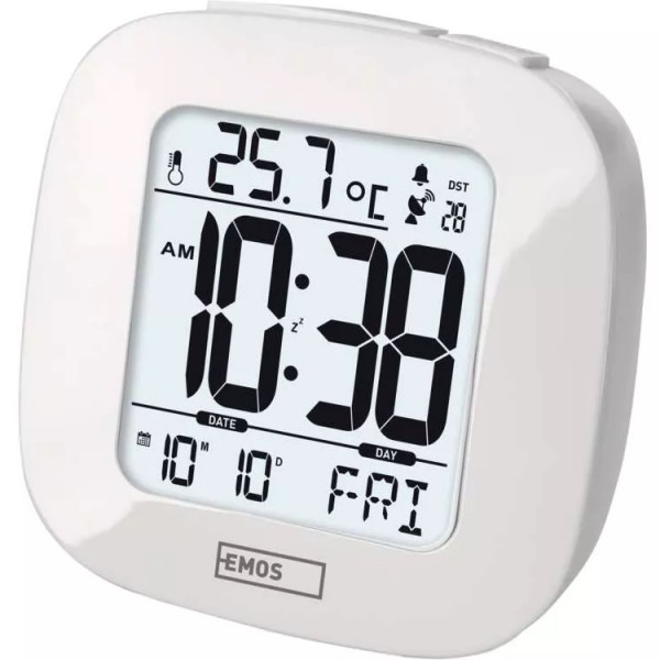 Ébresztőóra 2AAA hőmérővel fehér DCF