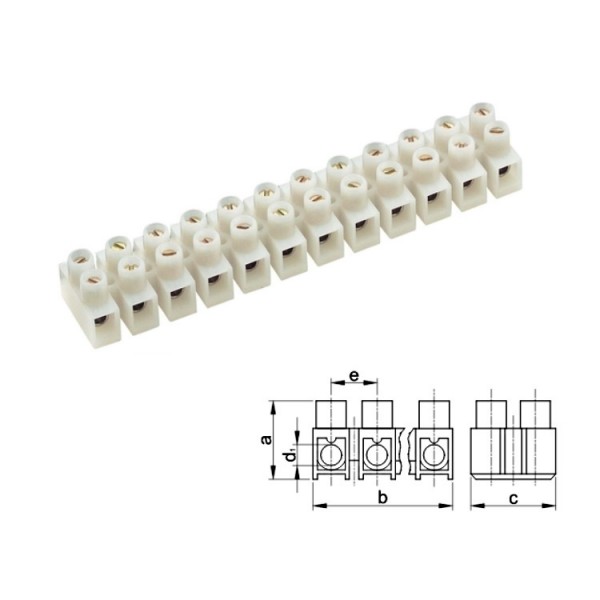 Sorkapocs műanyag 6mm2x12 lemezes fehér