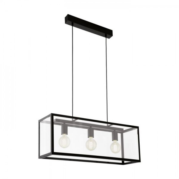 Függeszték E27 60Wx3 fekete CHARTESHOUSE