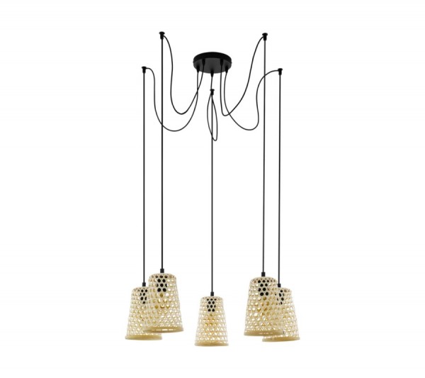 Függeszték E27 40Wx5 natúr CLAVERDON