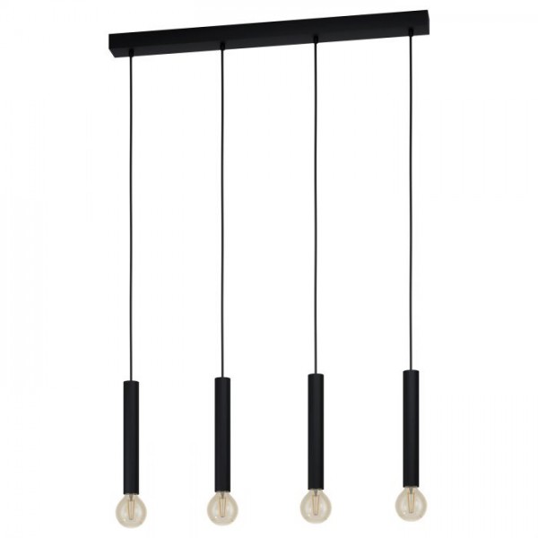Függeszték E27 60Wx4 fekete CORTENOVA