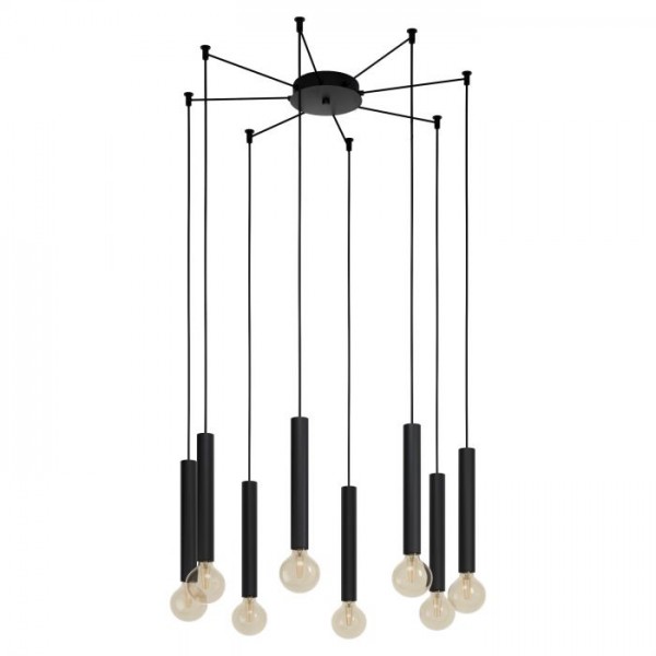 Függeszték E27 60Wx8 fekete CORTENOVA