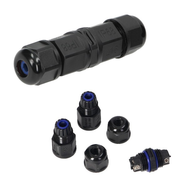 Kábelösszekötő kültéri 3x1,5mm2 IP68