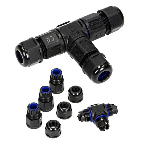 Kábelösszekötő kültéri T 3x0,5-4mm2 IP68