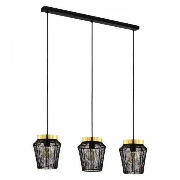 Függeszték E27 40Wx3 fekete ESCANDIDOS