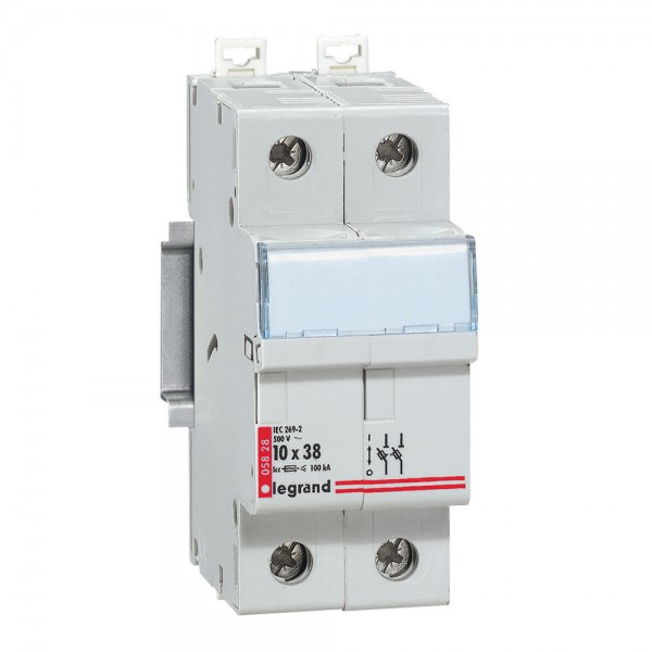 Biztosító alj TS35 10x38 2P 32A