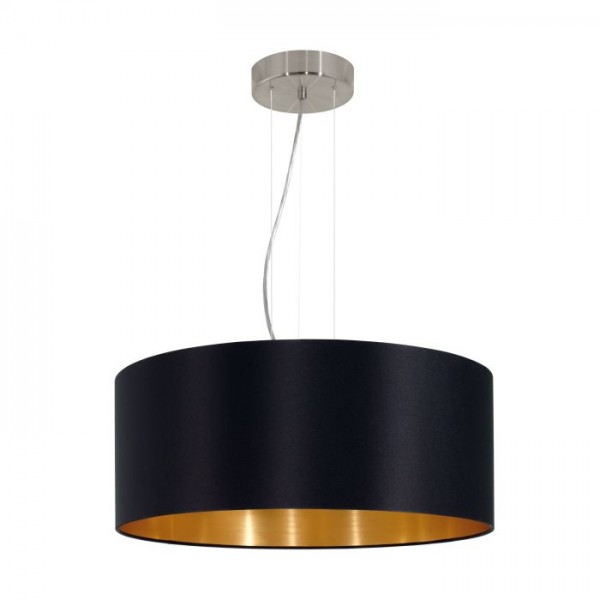 Függeszték E27 60Wx3 fekete MASERLO