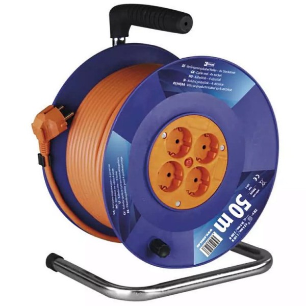 Hosszabbító dobos 50m 3x1,5 müa+fém