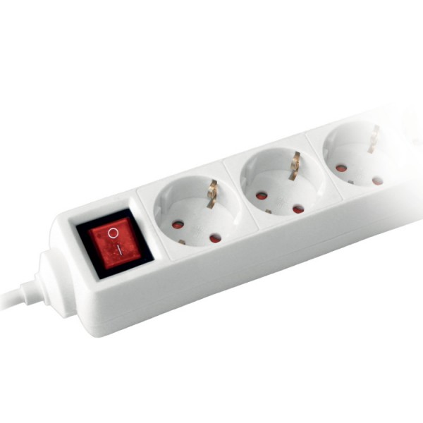 Vezetékes elosztó 6/1,4m+kapcsoló 3x1,5