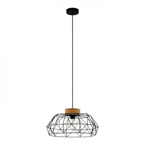 Függeszték E27 60W fekete PADSTOW