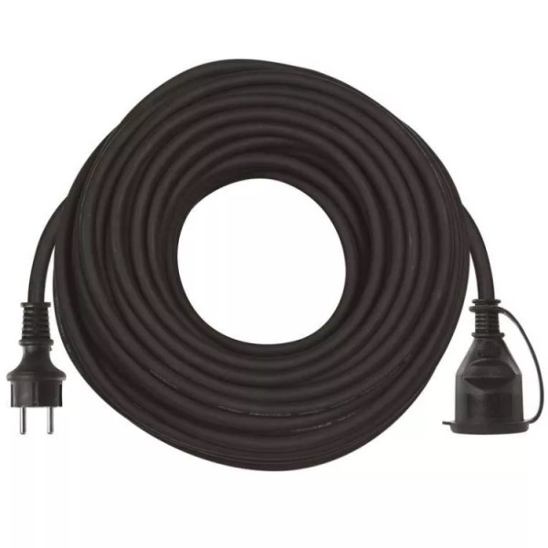 Hosszabbító 30m 3x1,5mm2 gumi (fekete)