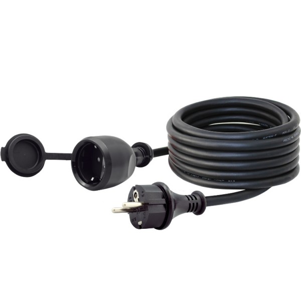 Hosszabbító 20m 3x2,5mm2 gumi (fekete)