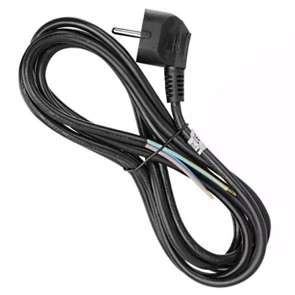 Szerelt csatlakozó MT 3x0,75 2m fekete