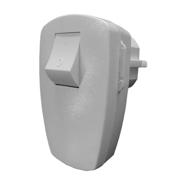 Dugvilla 2p+f PVC fehér (kapcsolós)