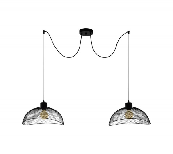 Függeszték E27 60Wx2 fekete POMPEYA