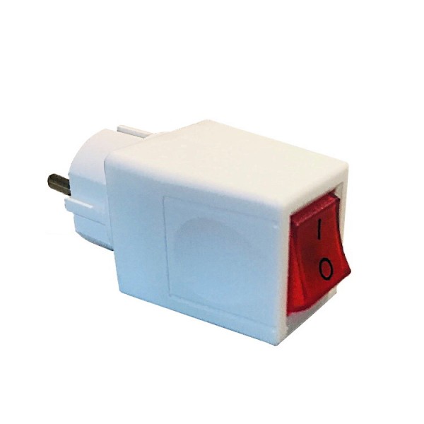 Dugvilla 2p+f PVC fehér (kapcsolós)