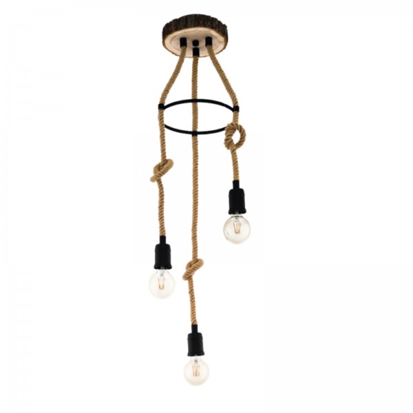 Függeszték E27 40Wx3 fekete RAMPSIDE