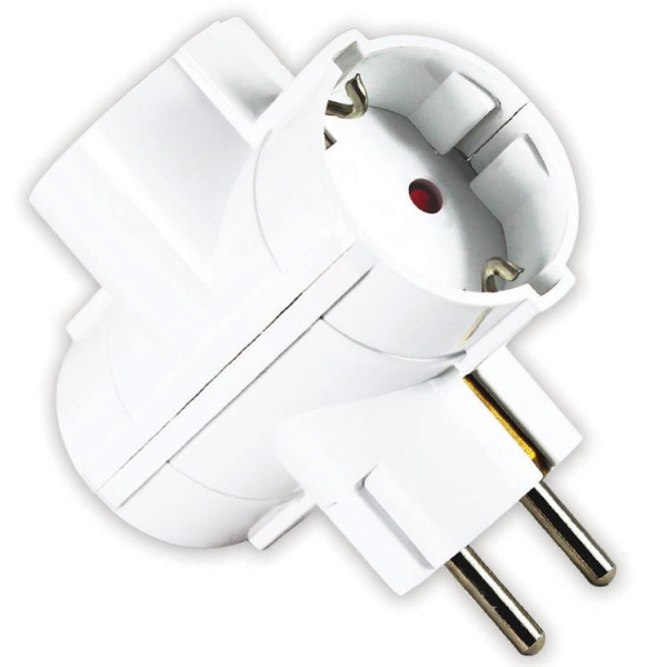 T elosztó 3-as földelt függőleges