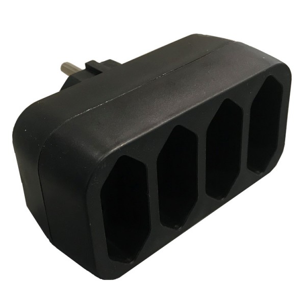 T elosztó 4x2p fekete