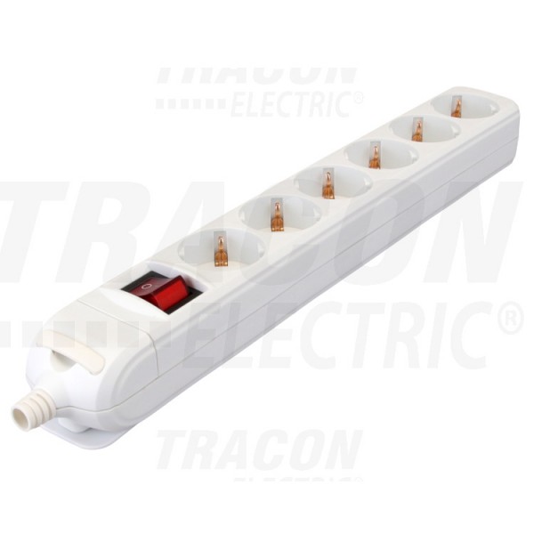 Dugalj fk 6x2p+f fehér kapcsolós