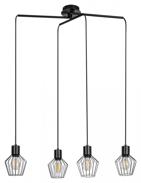 Függeszték E27 40Wx4 fekete BELANO